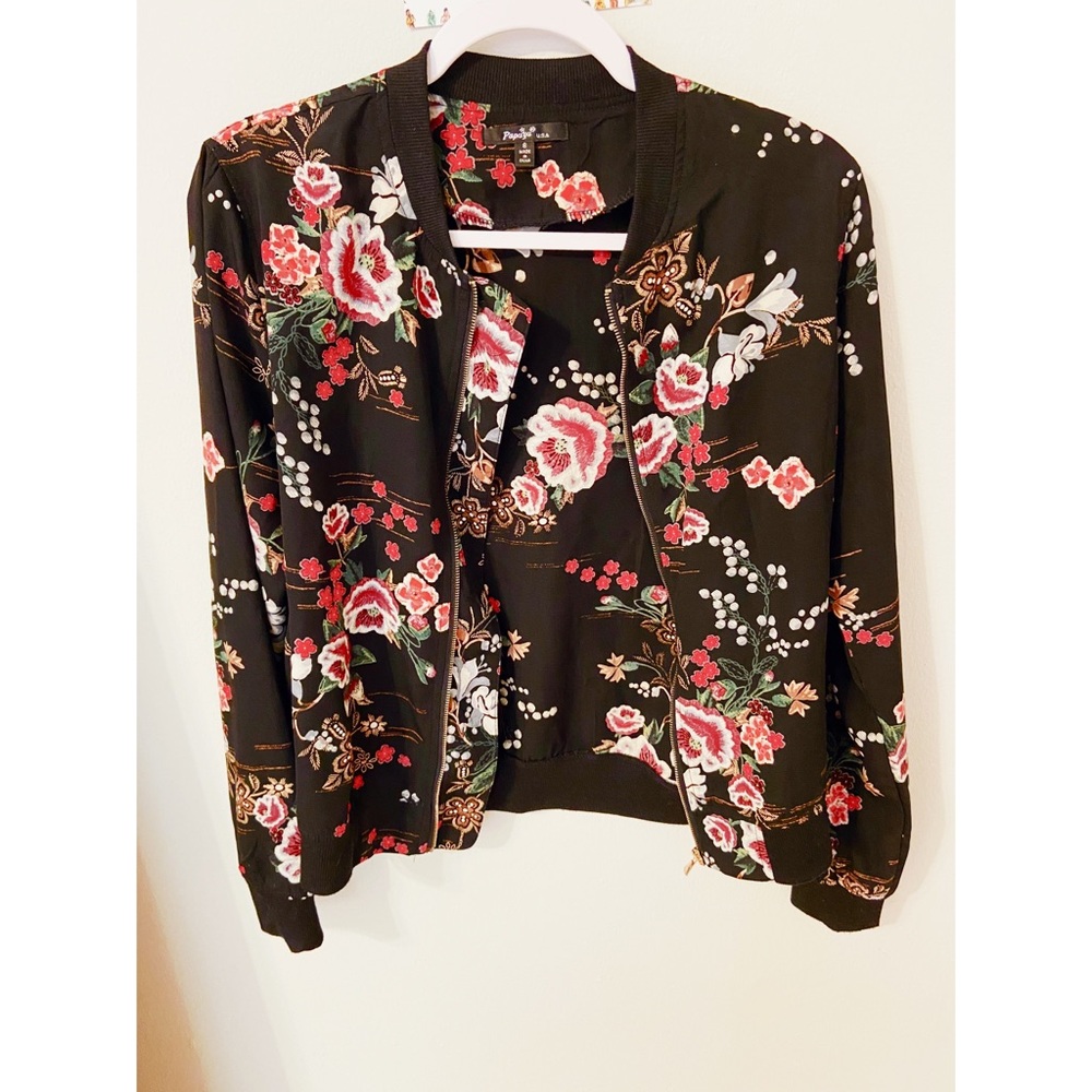 Floral Bomber Jacket